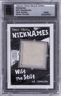 Famous Fabrics 2nd Edition Nicknames Wilt "The Stilt" Chamberlain (#03/09) (#4033/5000)